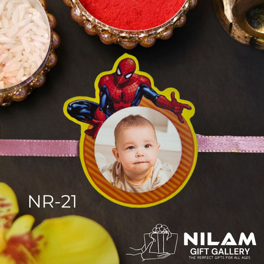 Spiderman Photo Rakhi And Fridge Magnet (2 in 1)