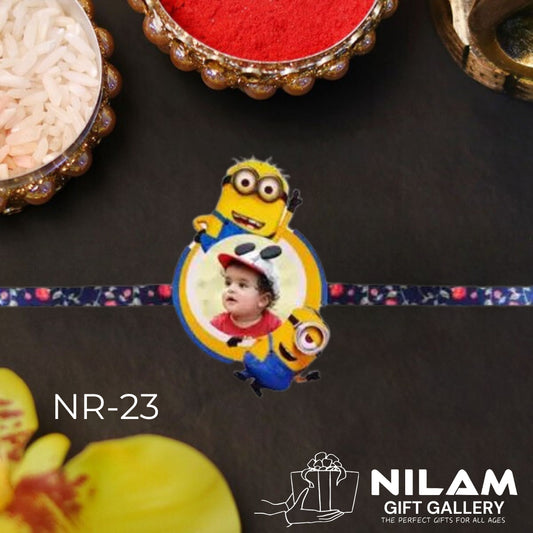 Minions Photo Rakhi And Fridge Magnet (2 in 1)