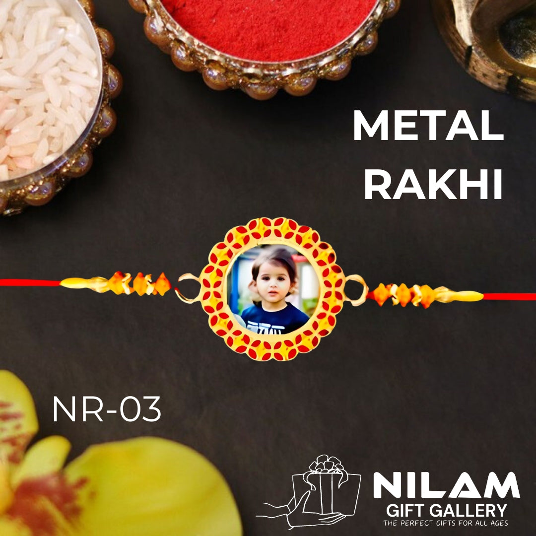 Round Customized Photo Rakhi