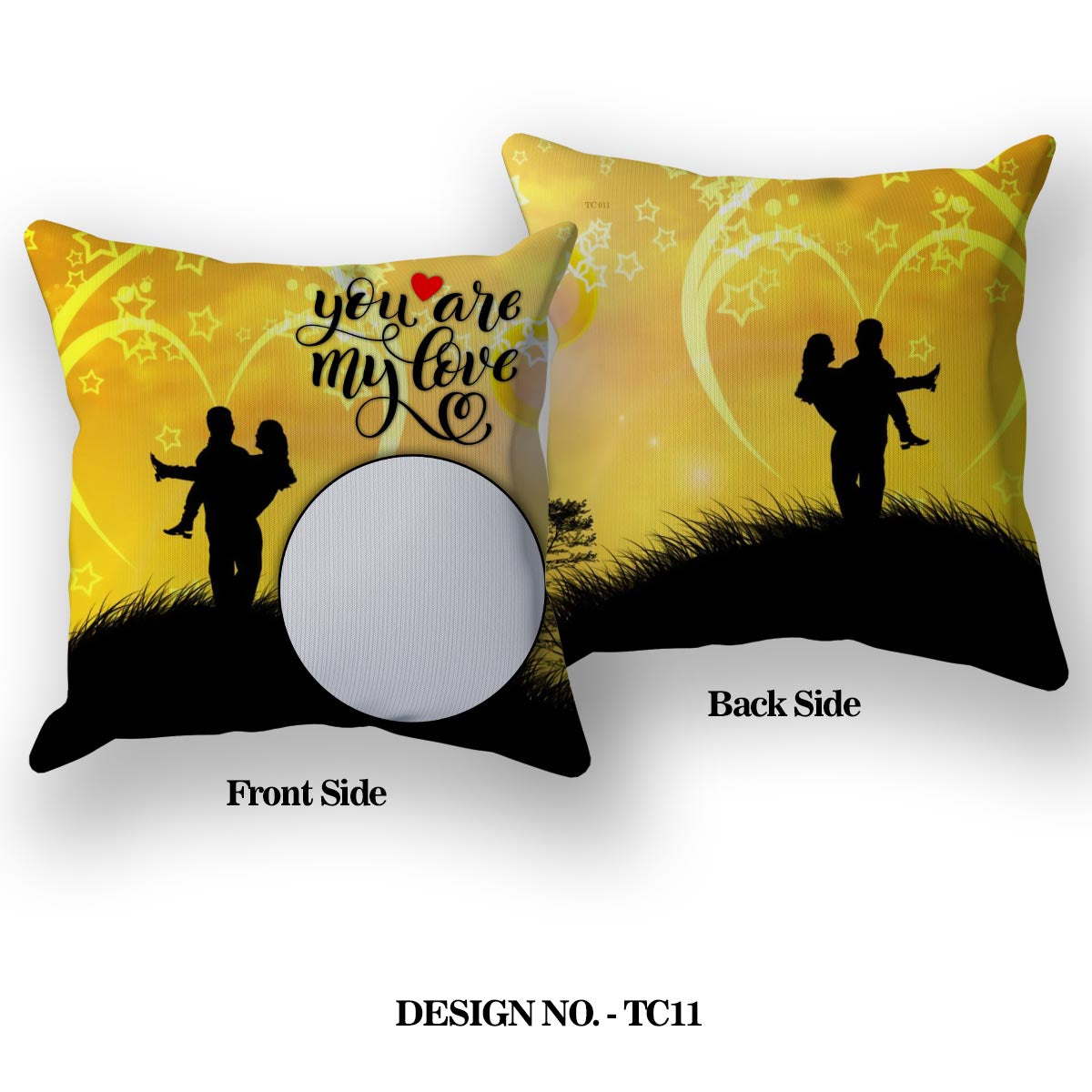 Couple With Love Satin Pillow