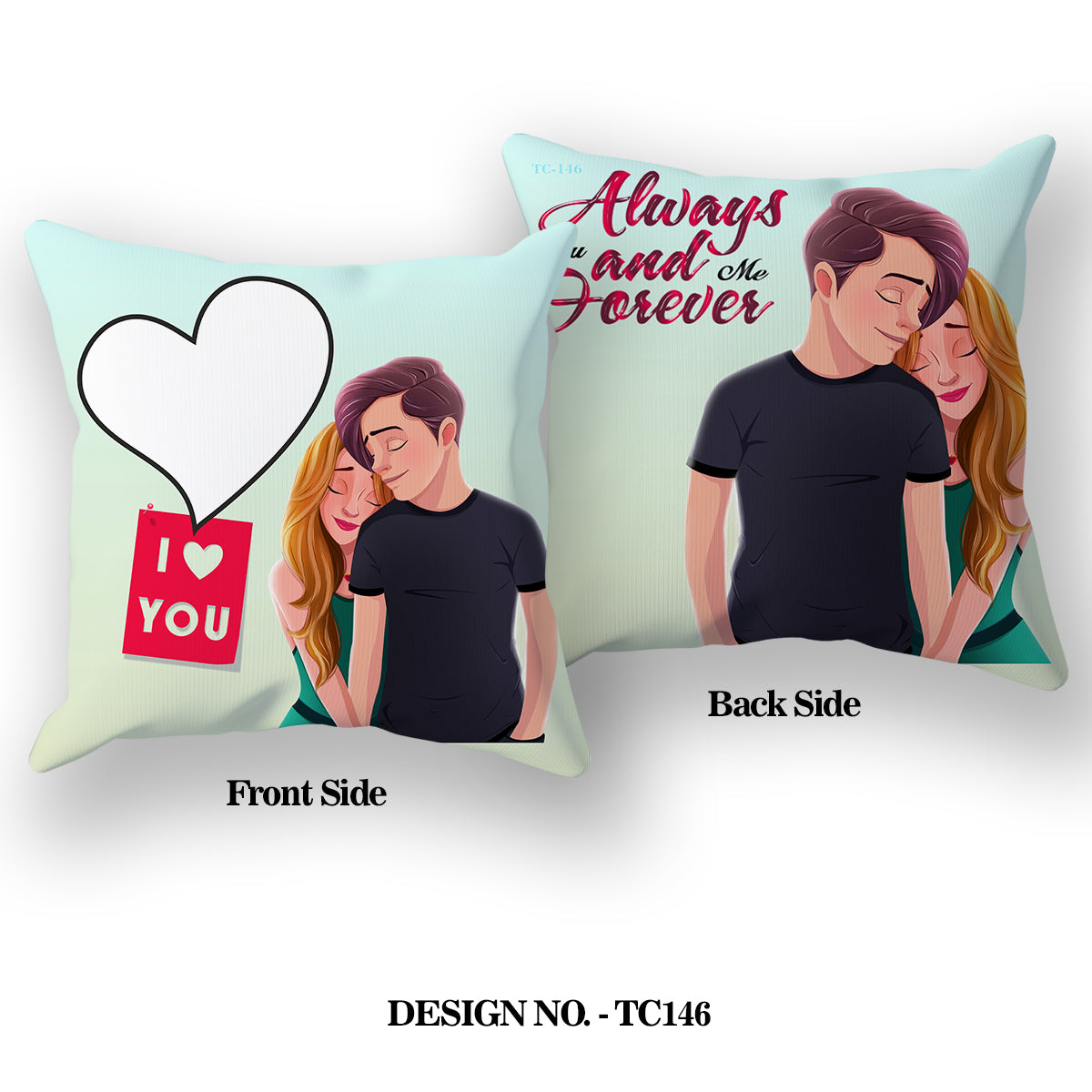 Couple With Love Satin Pillow