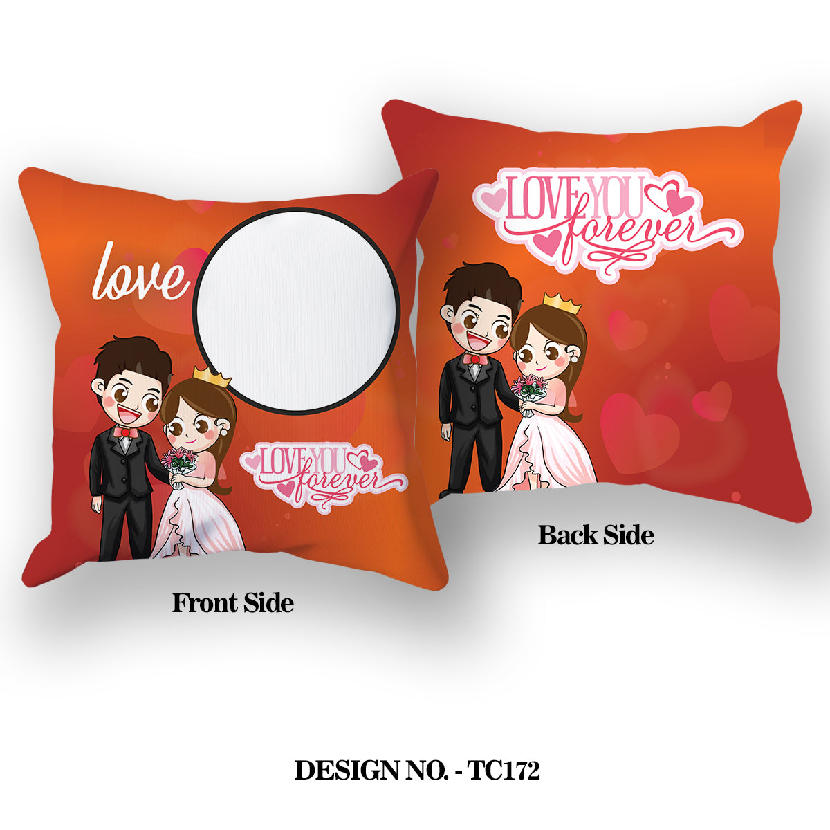 Couple With Love Satin Pillow