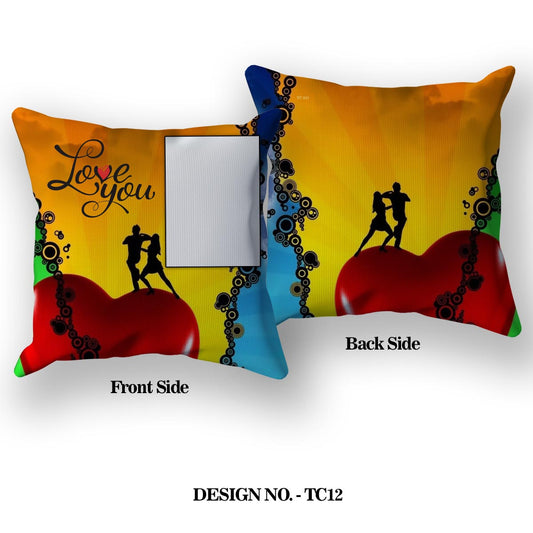 Couple With Love Satin Pillow