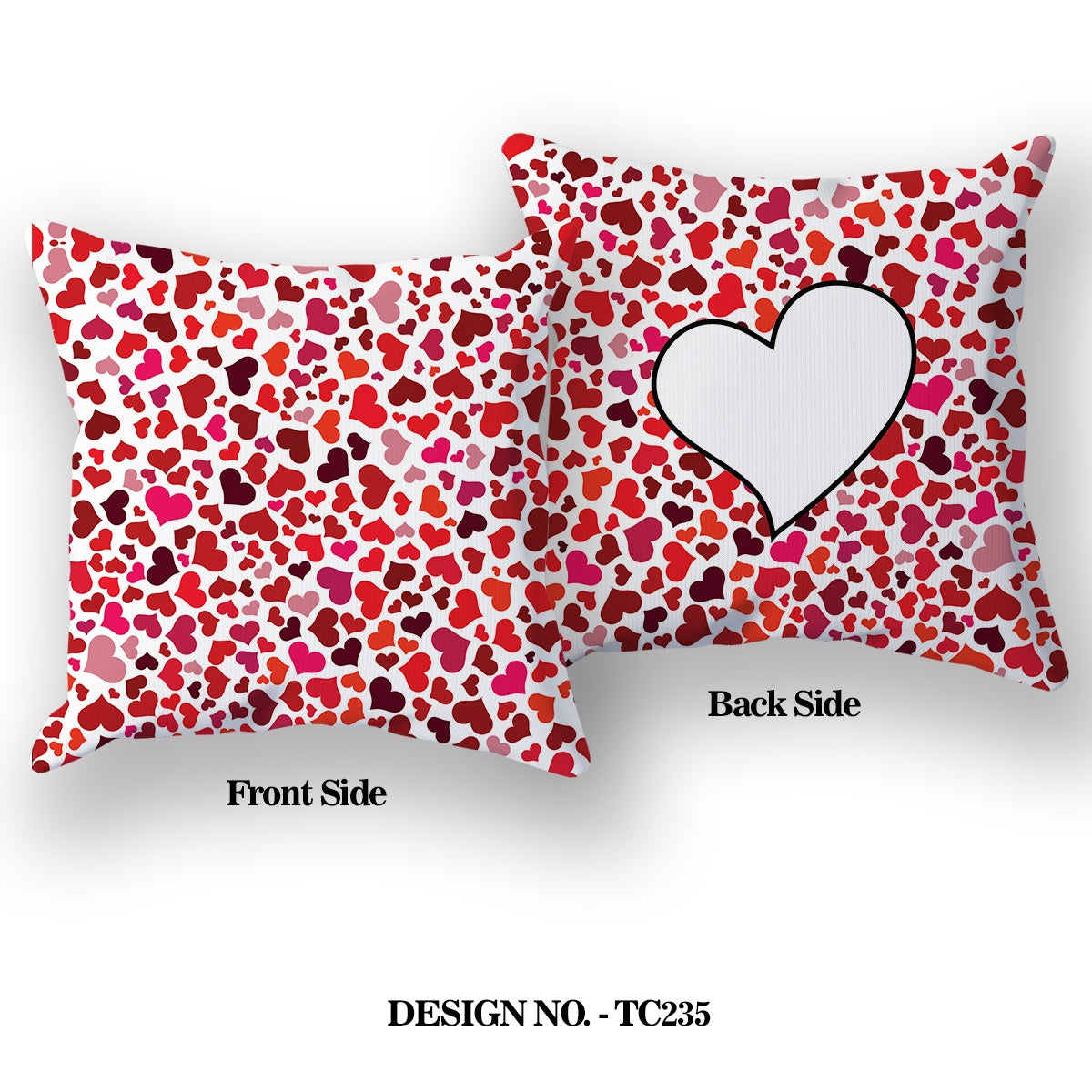 Heart with love Satin Pillow