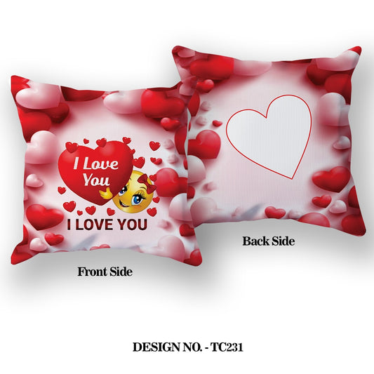 I Love You Romantic Satin Pillow