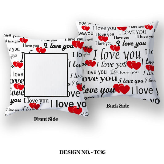 I Love You Romantic Satin Pillow