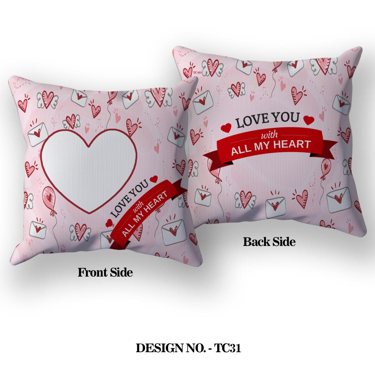 I Love You Romantic Satin Pillow