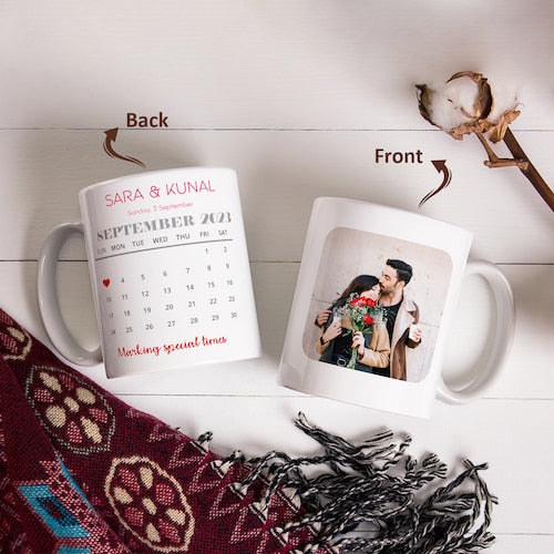 CUSTOMISED CALENDER PHOTO MUG