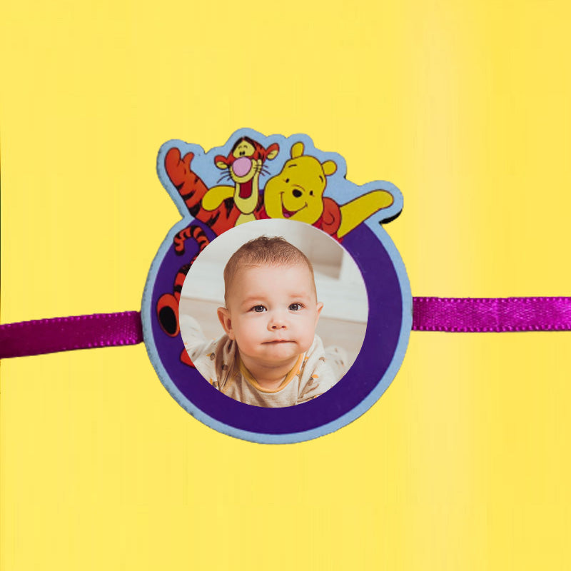 Winnie The Poo Photo Rakhi And Fridge Magnet (2 in 1)