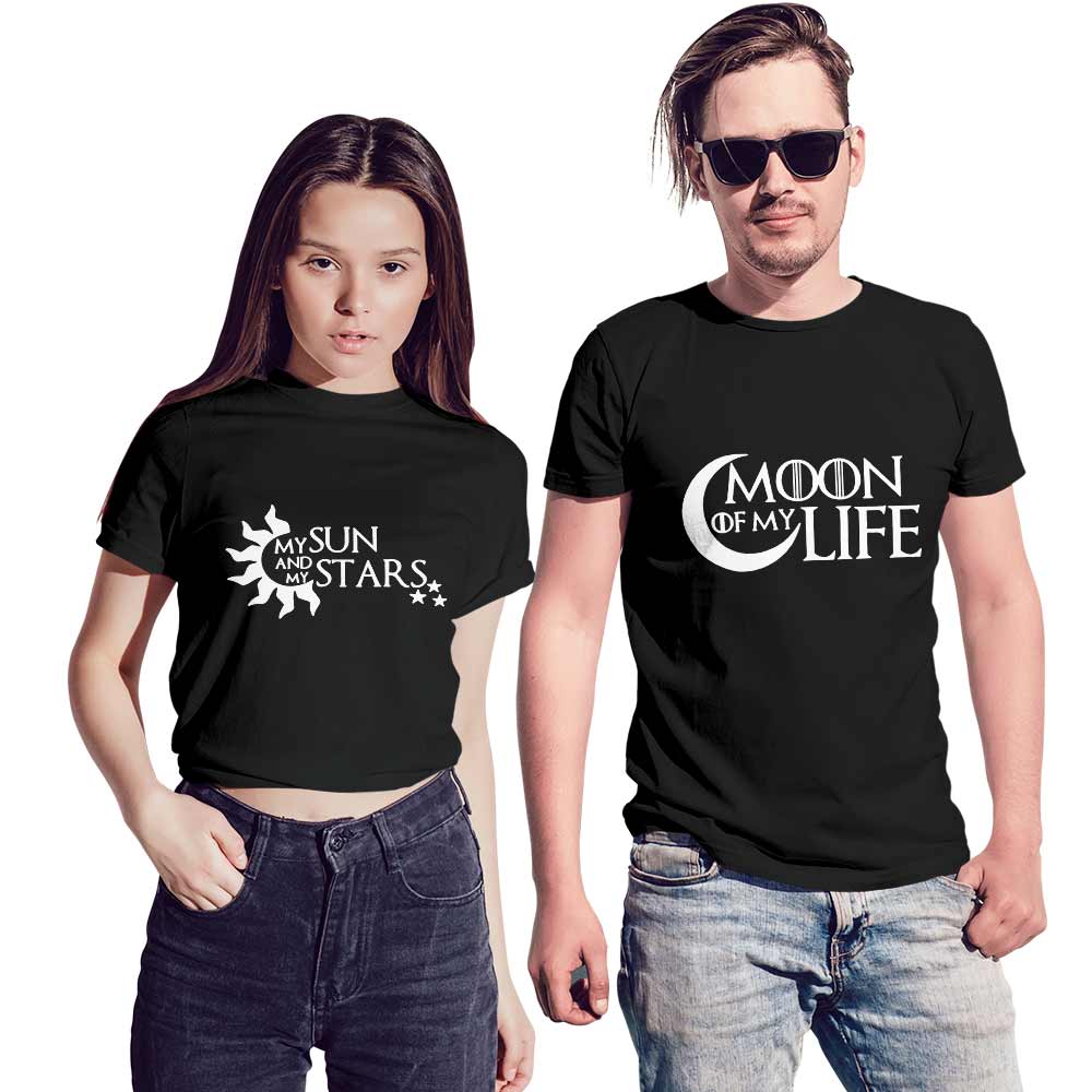 Moon of My Life & My Sun and Stars Couple T-shirt