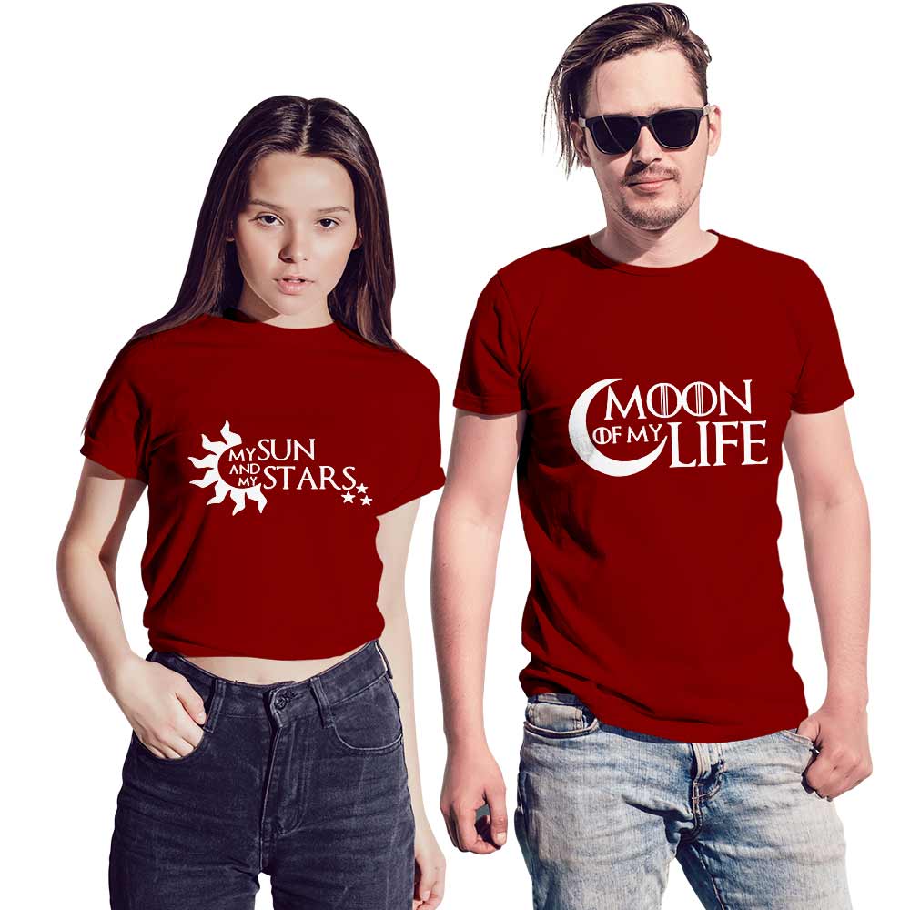 Moon of My Life & My Sun and Stars Couple T-shirt