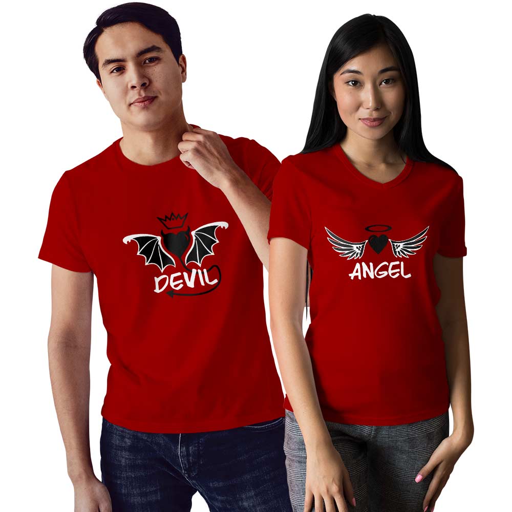 Devil and Angel Couple T-shirt