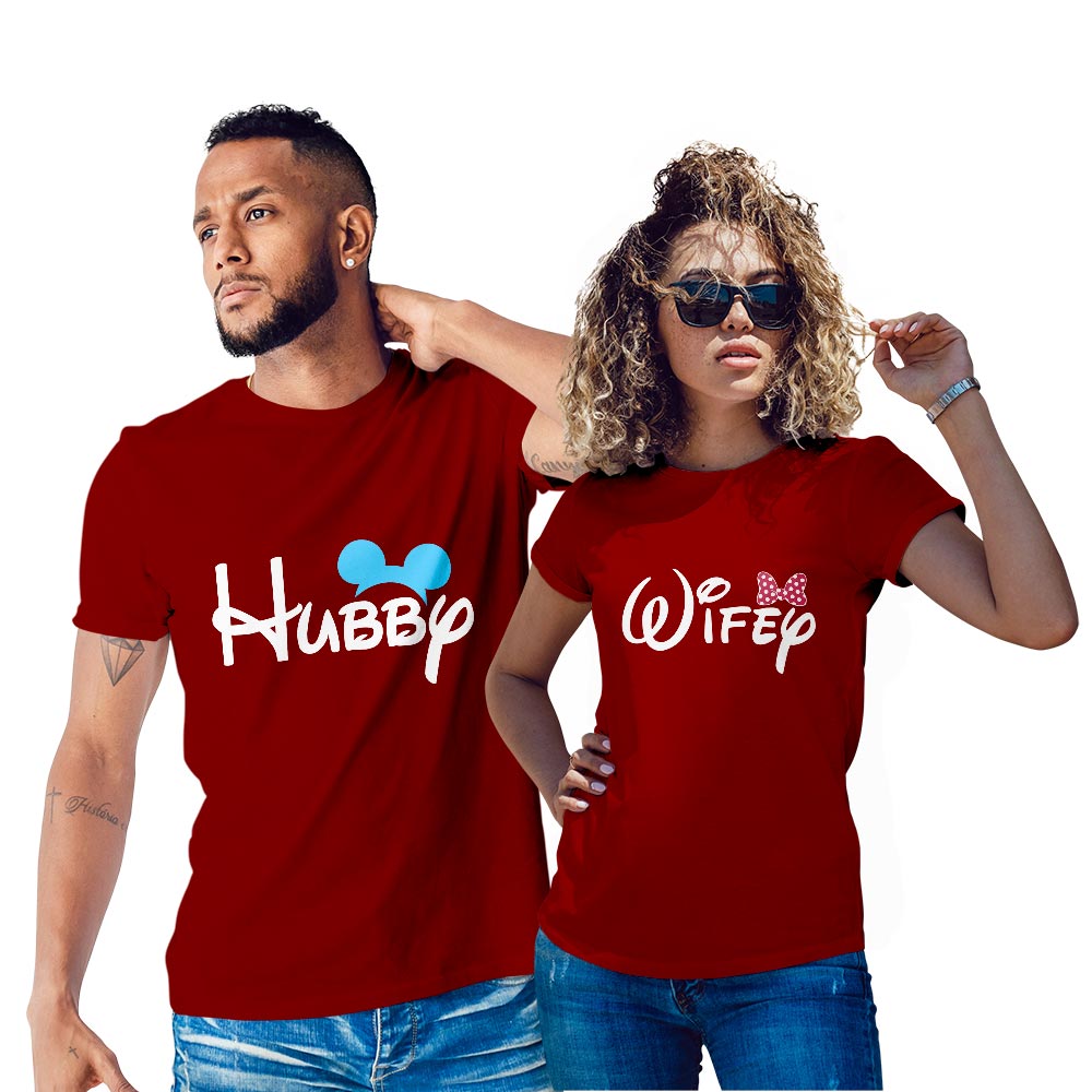 Hubby Wifey Couple T-shirt