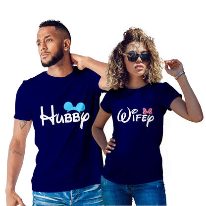 Hubby Wifey Couple T-shirt