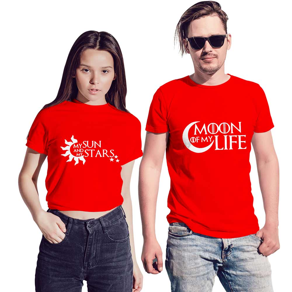 Moon of My Life & My Sun and Stars Couple T-shirt