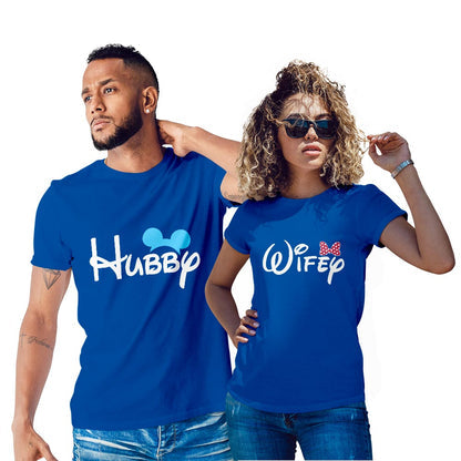 Hubby Wifey Couple T-shirt