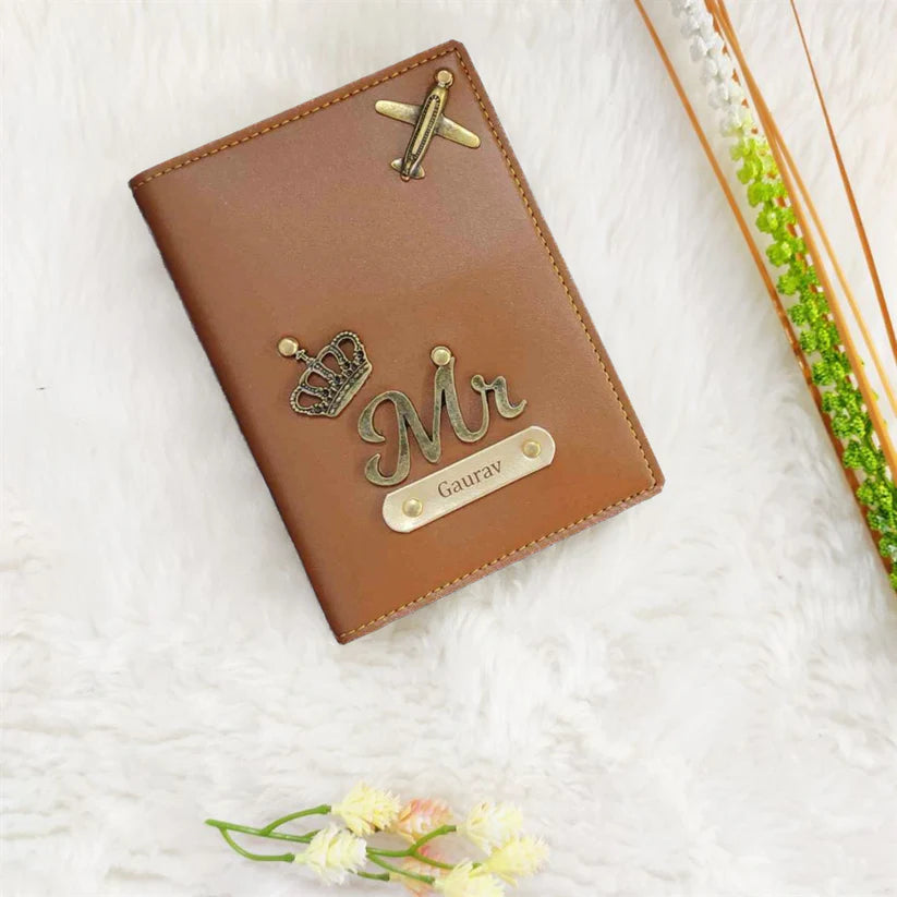 Personalized Leather Passport Cover