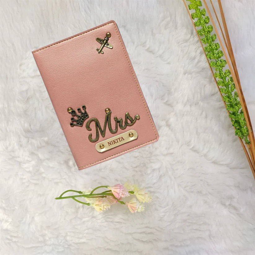 Personalized Leather Passport Cover