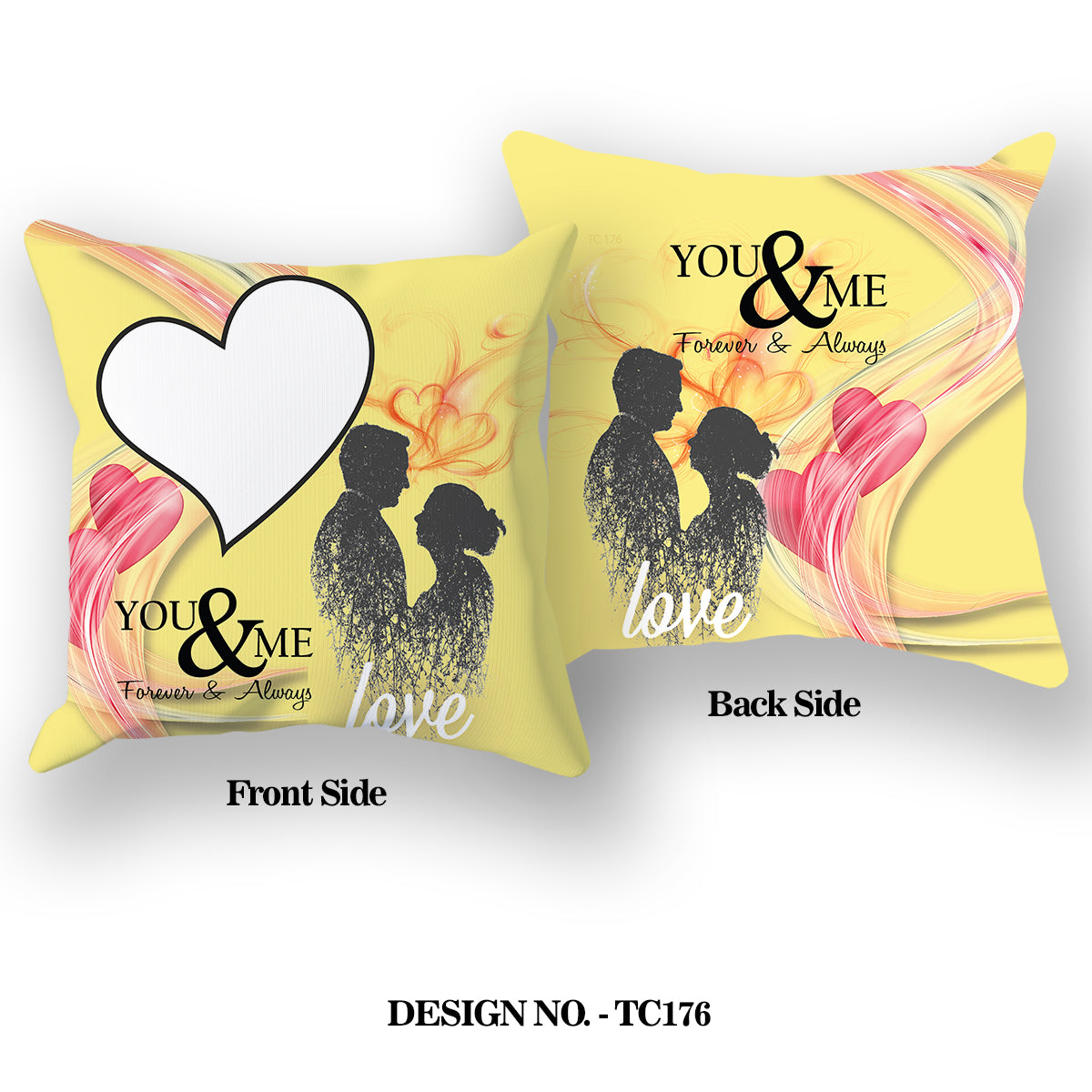 You&Me Satin Pillow