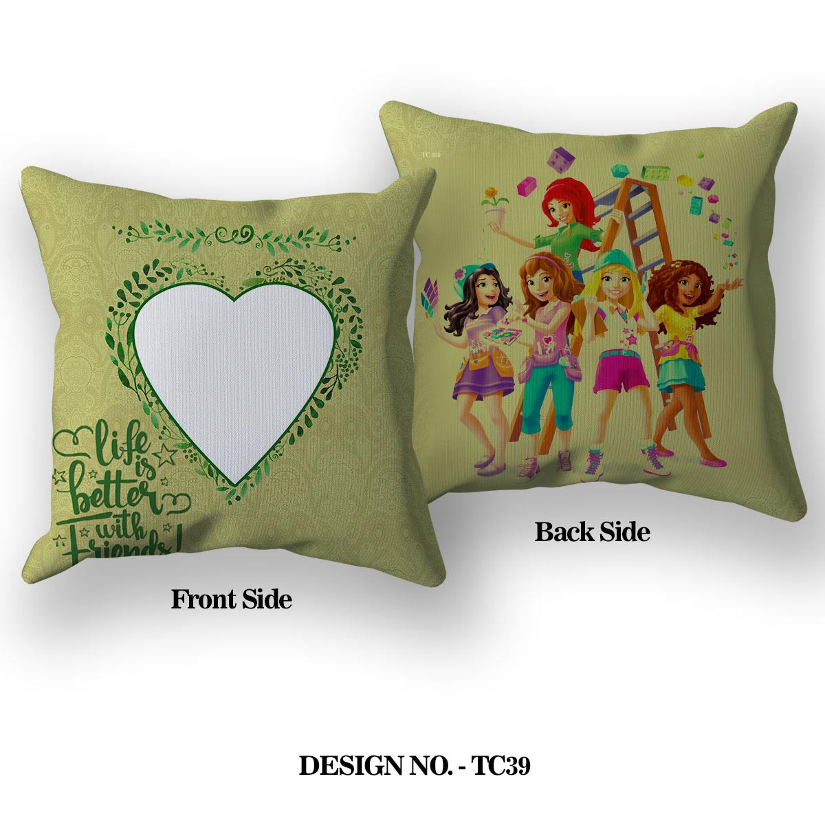 Best Freinds BFF Satin Pillow