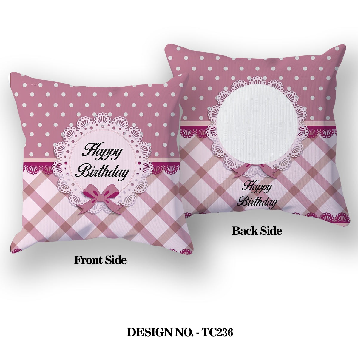 Happy Birthday Printed Satin Pillow