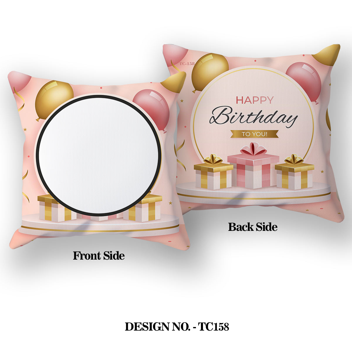 Happy Birthday Printed Satin Pillow