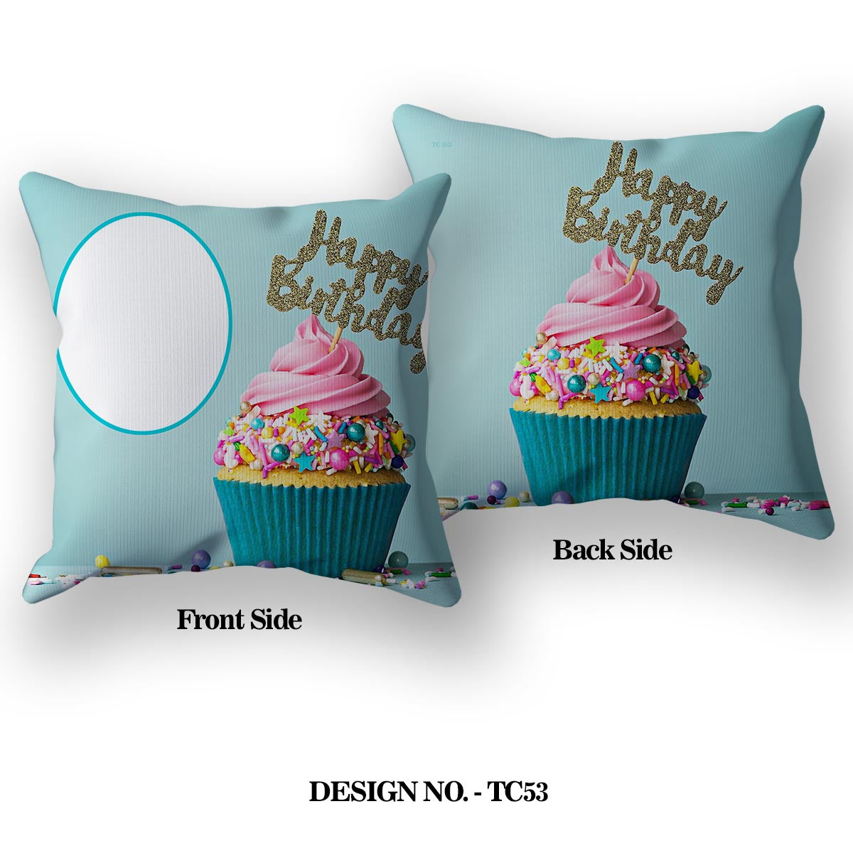 Happy Birthday Printed Satin Pillow