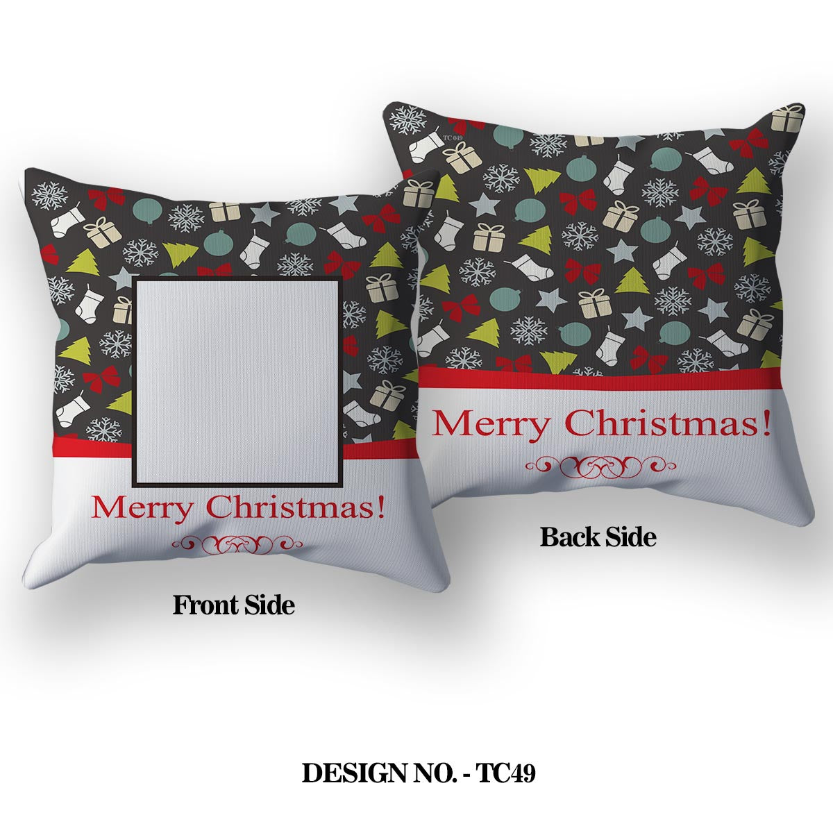 Merry Christmas Satin Pillow