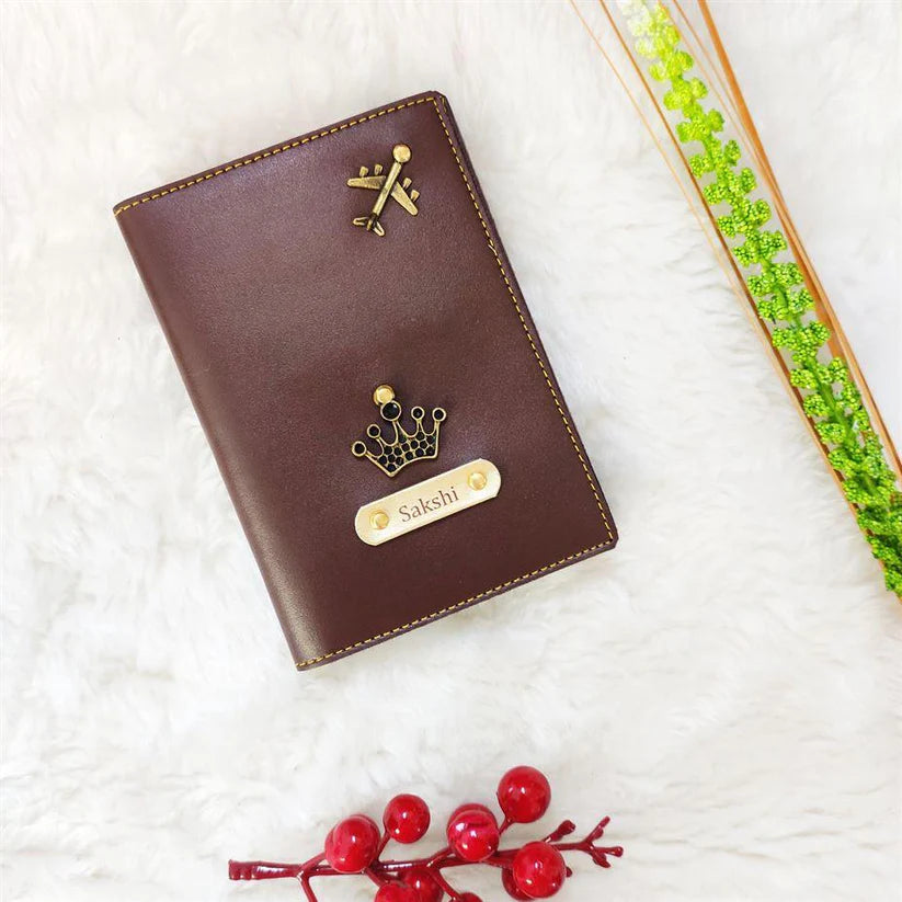 Personalized Leather Passport Cover