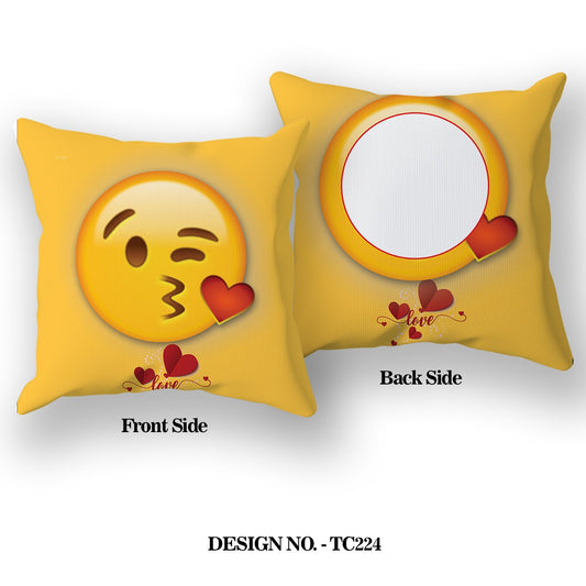 Flying Kiss Emoji Satin Pillow