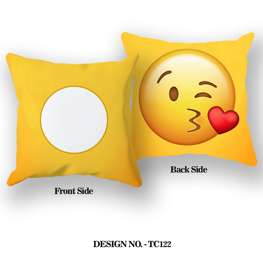 Flying Kiss Emoji Satin Pillow