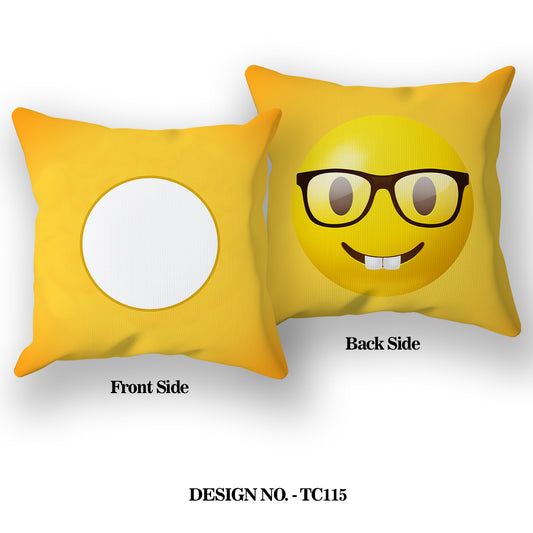 Nerd Emoji Satin Pillow