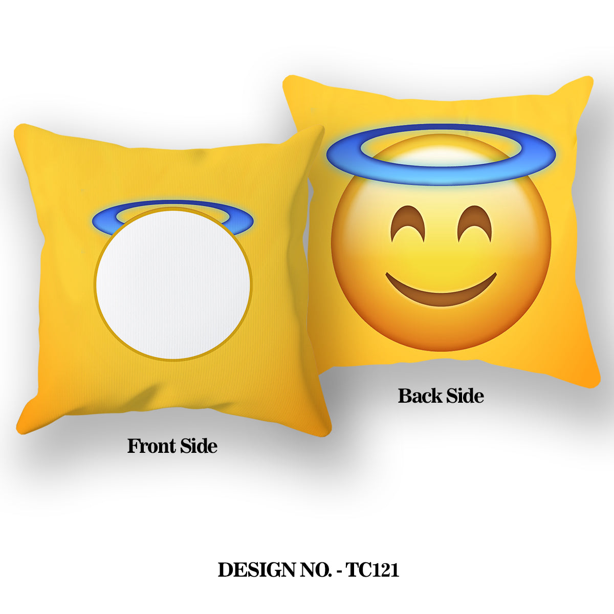 Angel Emoji Satin Pillow