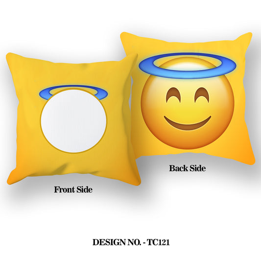 Angel Emoji Satin Pillow