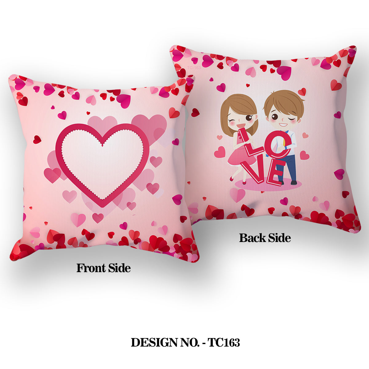 Couple With Love Satin Pillow